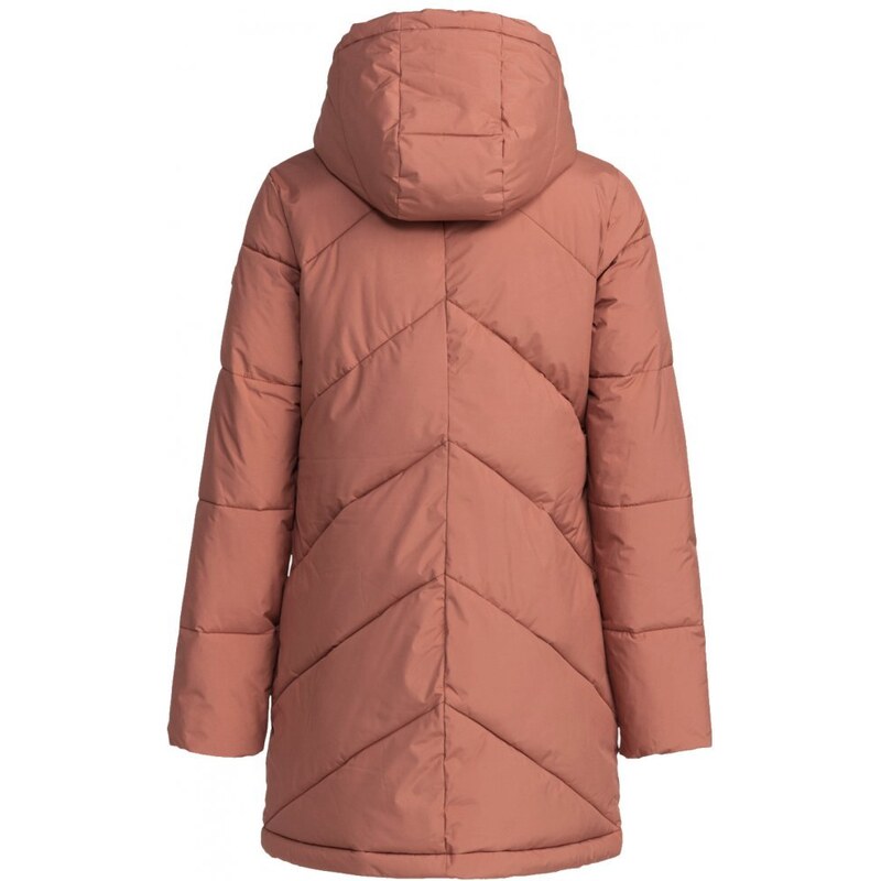Damski płaszcz zimowy Roxy Better Weather - brąz/róż