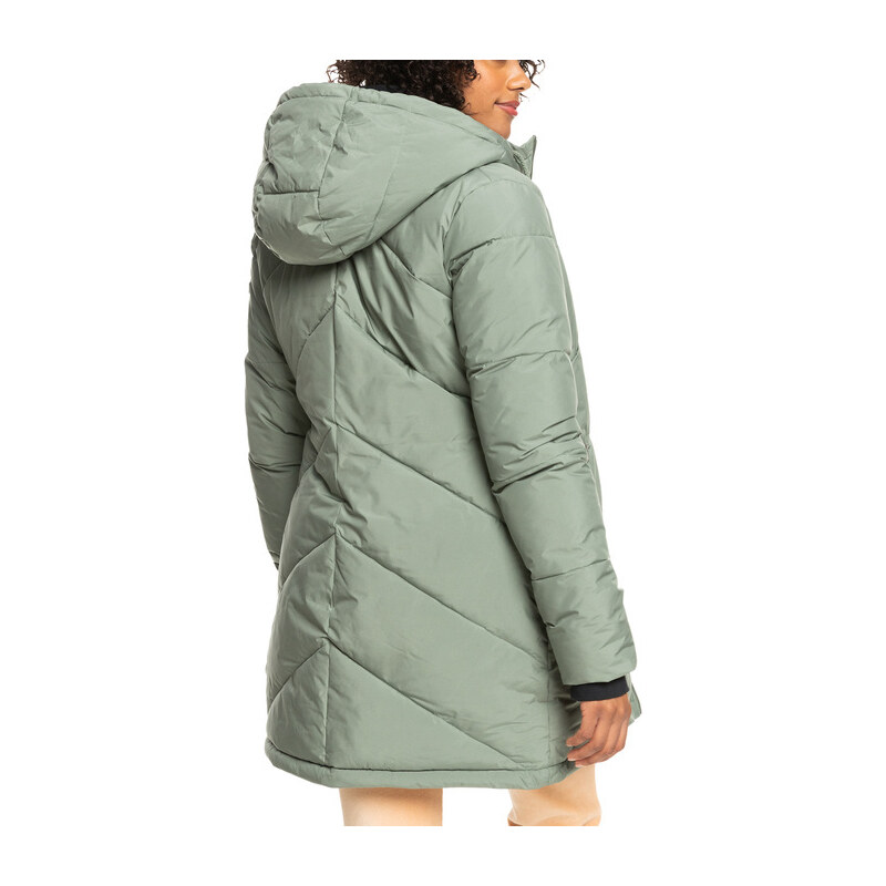 Damski płaszcz zimowy Roxy Better Weather - zielony