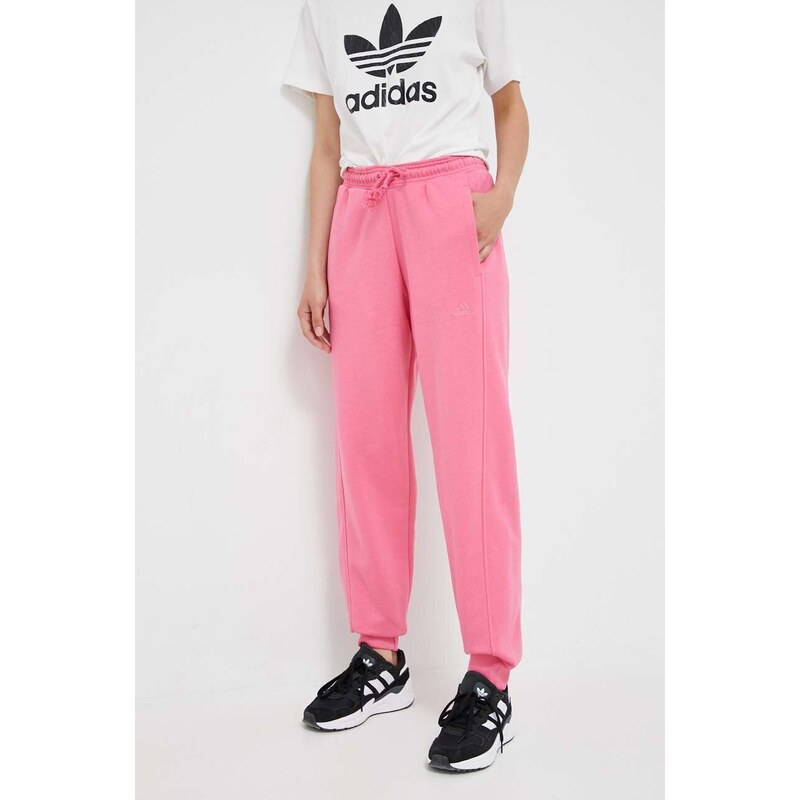 adidas spodnie dresowe kolor różowy gładkie