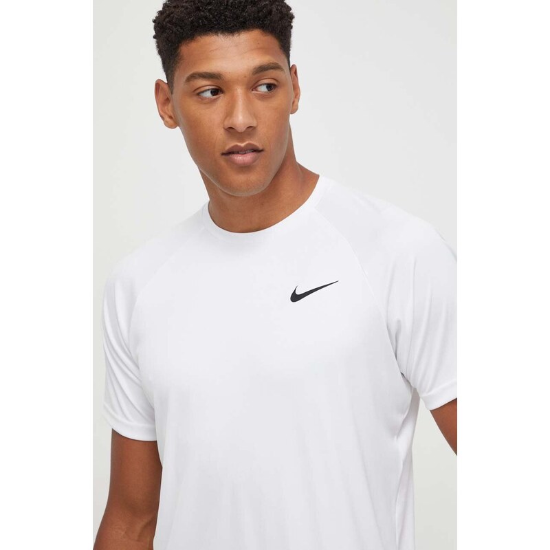 Nike t-shirt treningowy kolor biały gładki