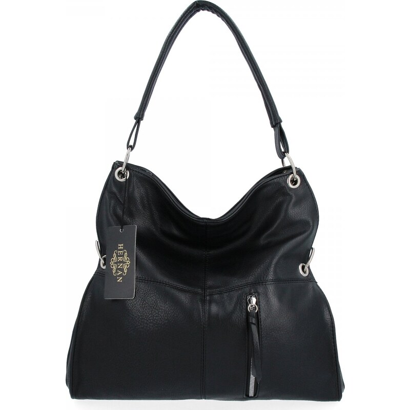Uniwersalna Torebka damska Shopper Bag XL firmy Hernan HB0170 Czarna