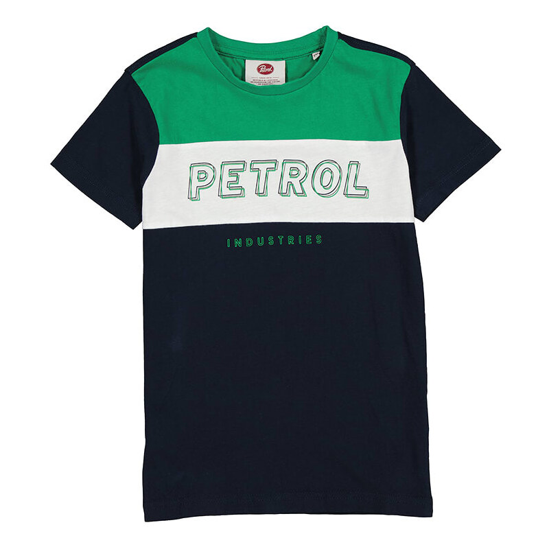 Petrol Koszulka w kolorze czarno-zielonym