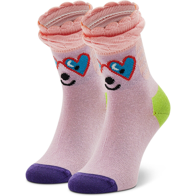 Happy Socks Skarpety Wysokie Dziecięce KPDL01-3300 Różowy