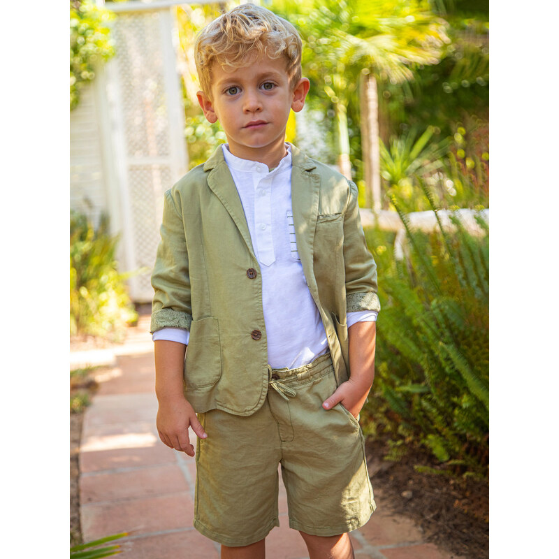 Mayoral Szorty materiałowe 3221 Zielony Regular Fit