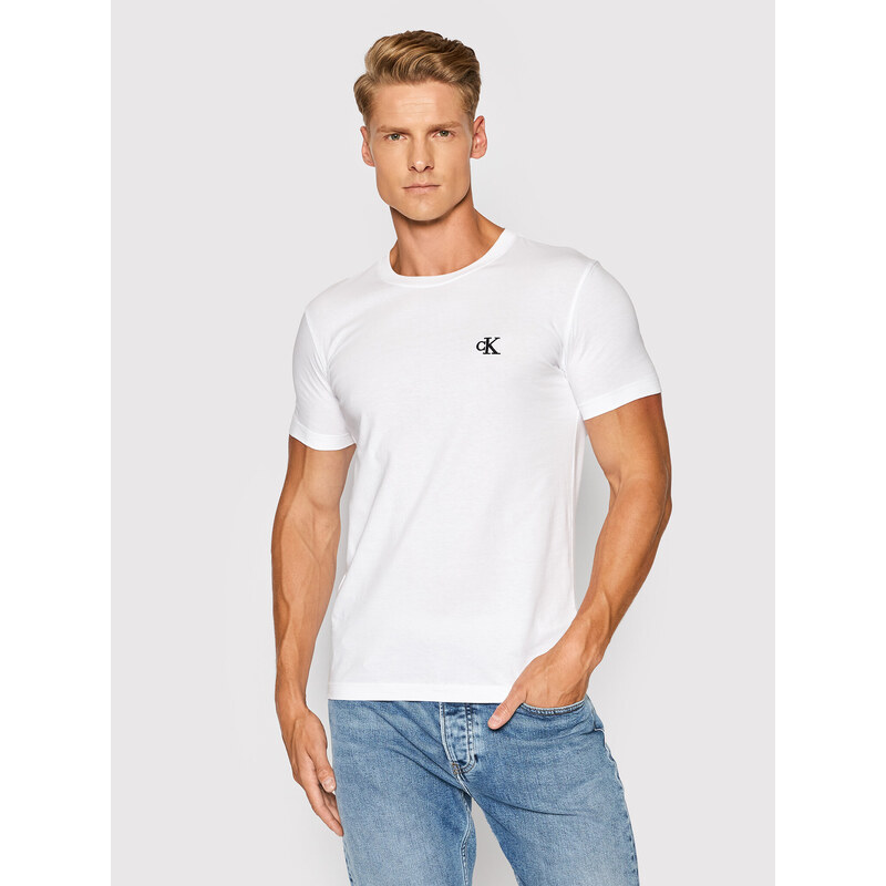 Calvin Klein Jeans T-Shirt Tee Shirt Essential J30J314544 Biały Slim Fit