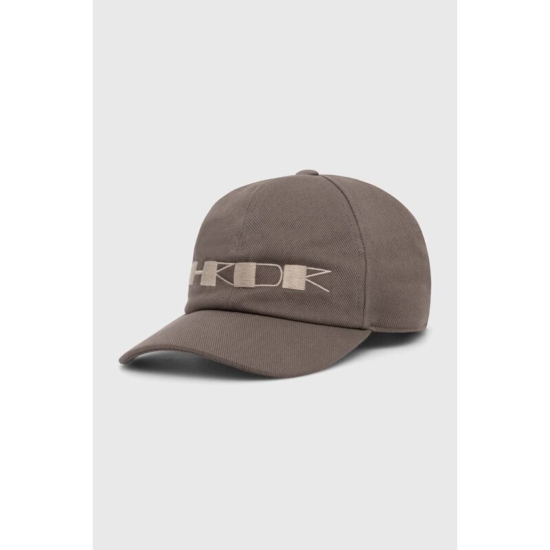 Rick Owens czapka z daszkiem i torba kolor brązowy z aplikacją