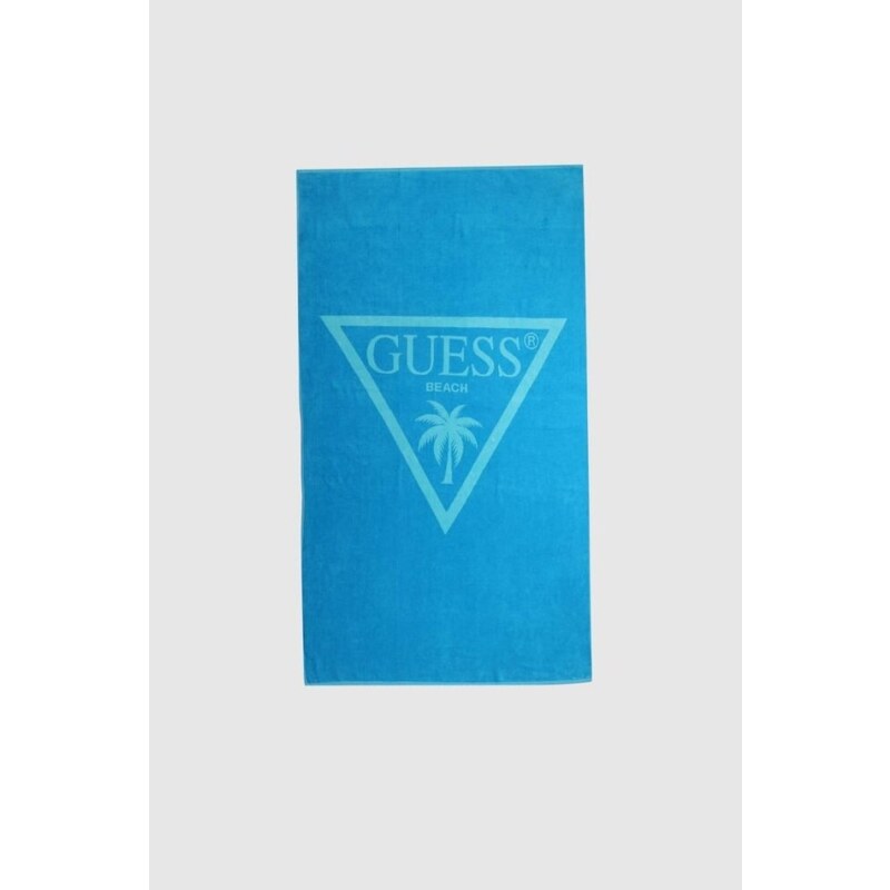 GUESS Niebieski ręcznik z trójkątnym logo guess