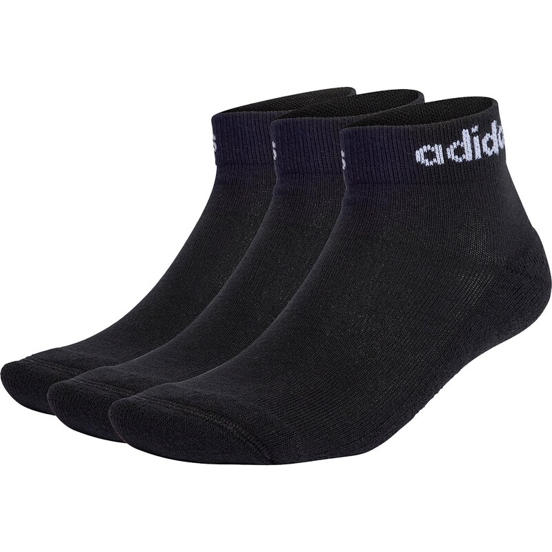 Skarpety Niskie Unisex adidas Linear Ankle Socks Cushioned Socks 3 Pairs IC1303 black/white