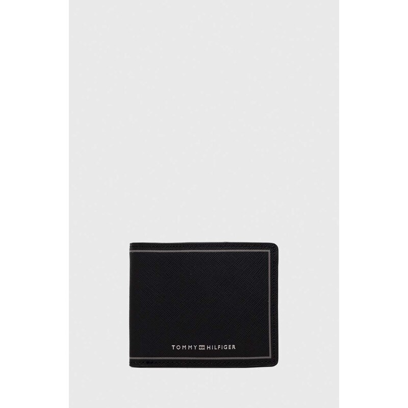 Tommy Hilfiger portfel skórzany męski kolor czarny AM0AM11864