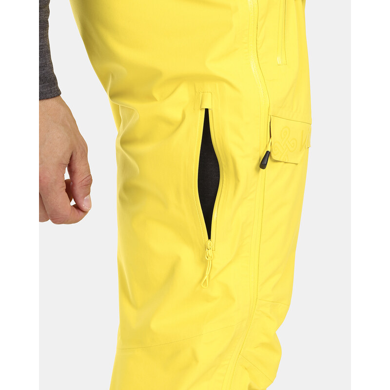 Męskie wodoodporne spodnie narciarskie Kilpi LAZZARO-M żółte