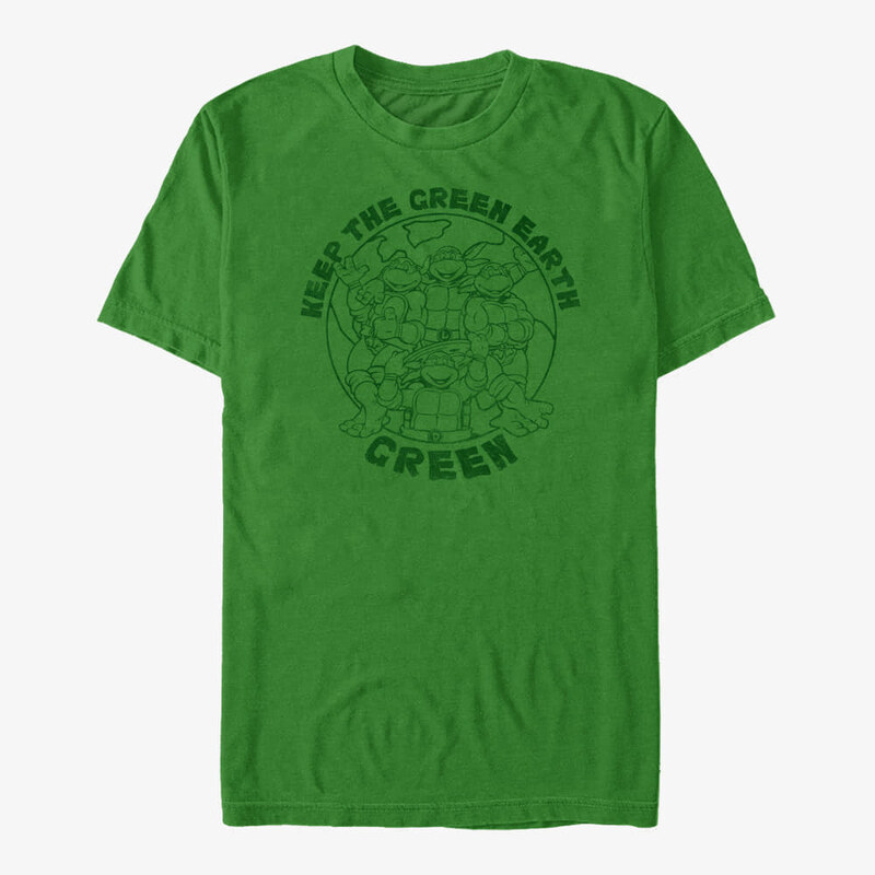 Koszulka męska Merch Nickelodeon Teenage Mutant Ninja Turtles - Green Earth Unisex T-Shirt Kelly Green
