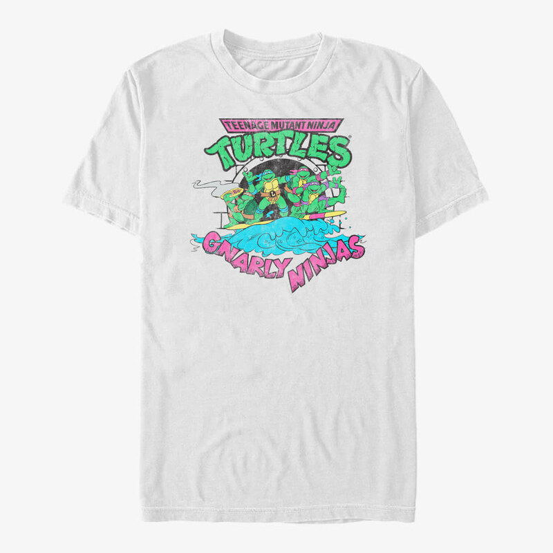 Koszulka męska Merch Nickelodeon Teenage Mutant Ninja Turtles - GNARLY NINJAS Unisex T-Shirt White