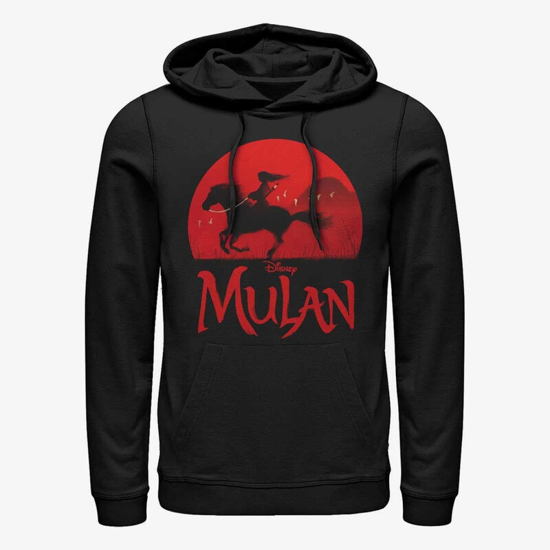 Męska bluza z kapturem Merch Disney Mulan: Live Action - Mulan Sunset Unisex Hoodie Black
