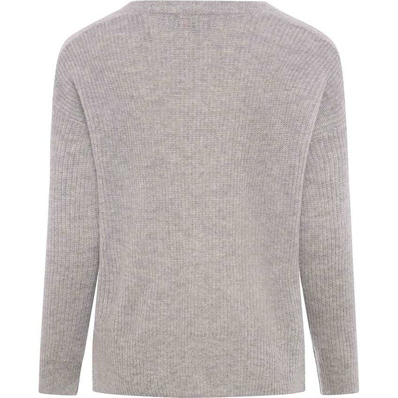 Zwillingsherz Kaszmirowy sweter w kolorze szarym