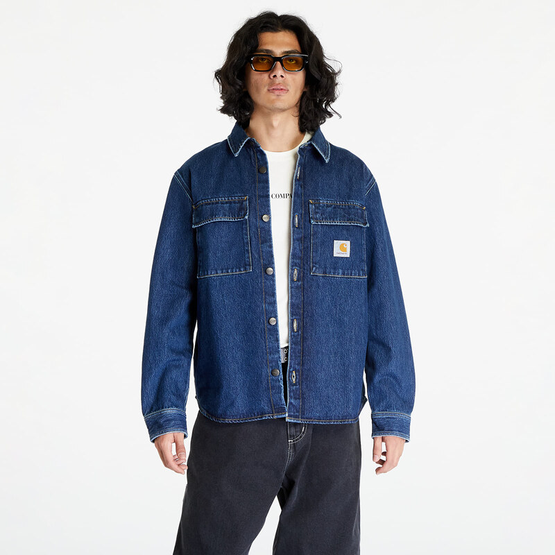 Męska kurtka dżinsowa Carhartt WIP Manny Shirt Jacket Blue Stone Washed