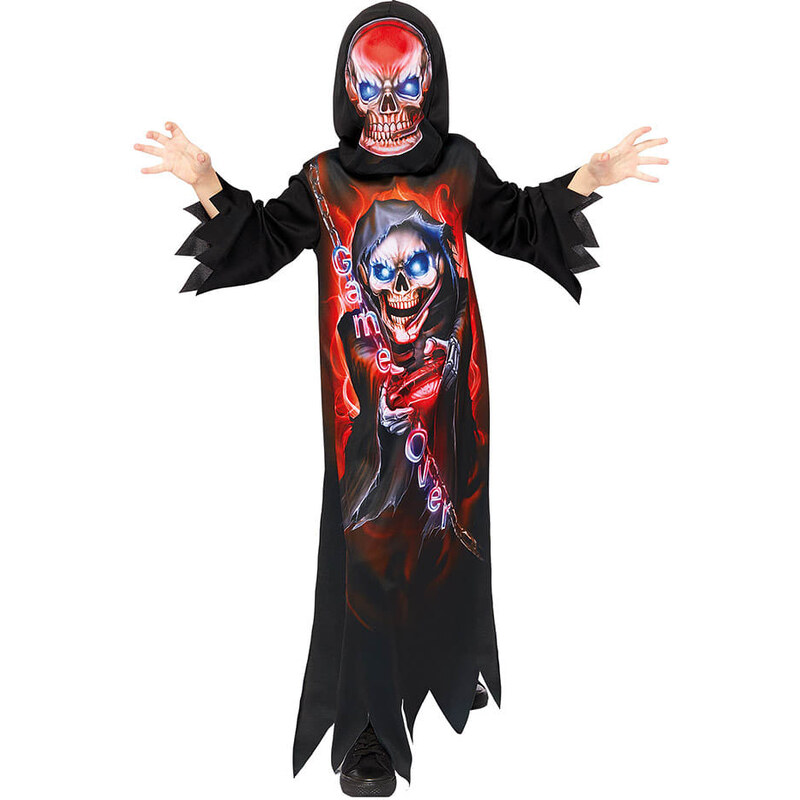 amscan 2-częściowy kostium "Gaming Reaper" w kolorze czerwono-czarnym