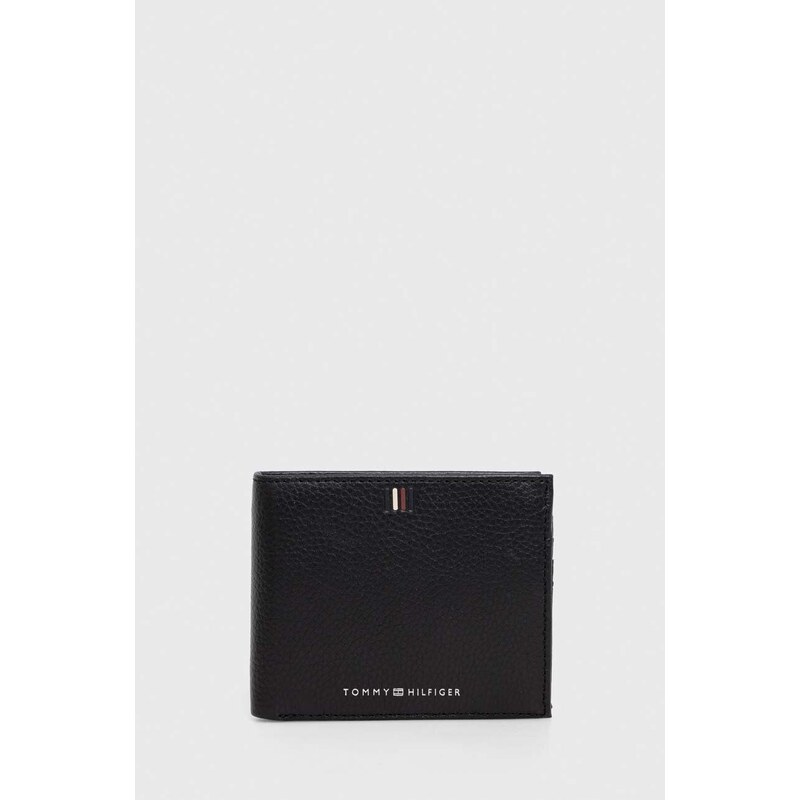 Tommy Hilfiger portfel skórzany męski kolor czarny AM0AM11856