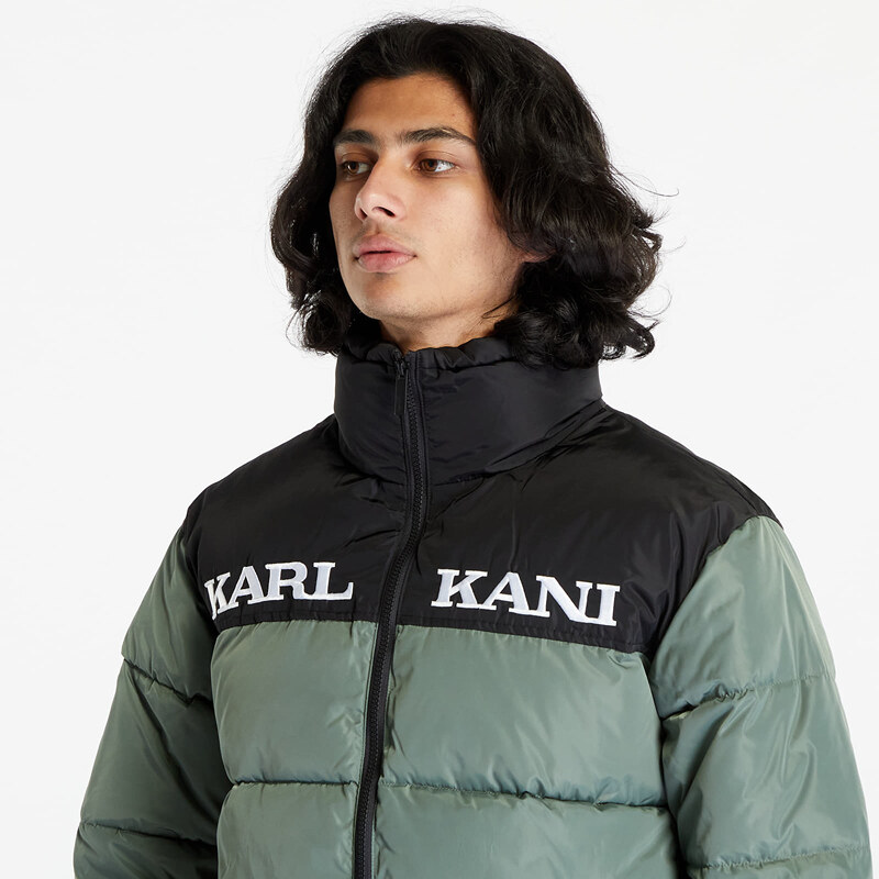 Męska kurtka zimowa Karl Kani Retro Essential Puffer Jacket Dusty Green
