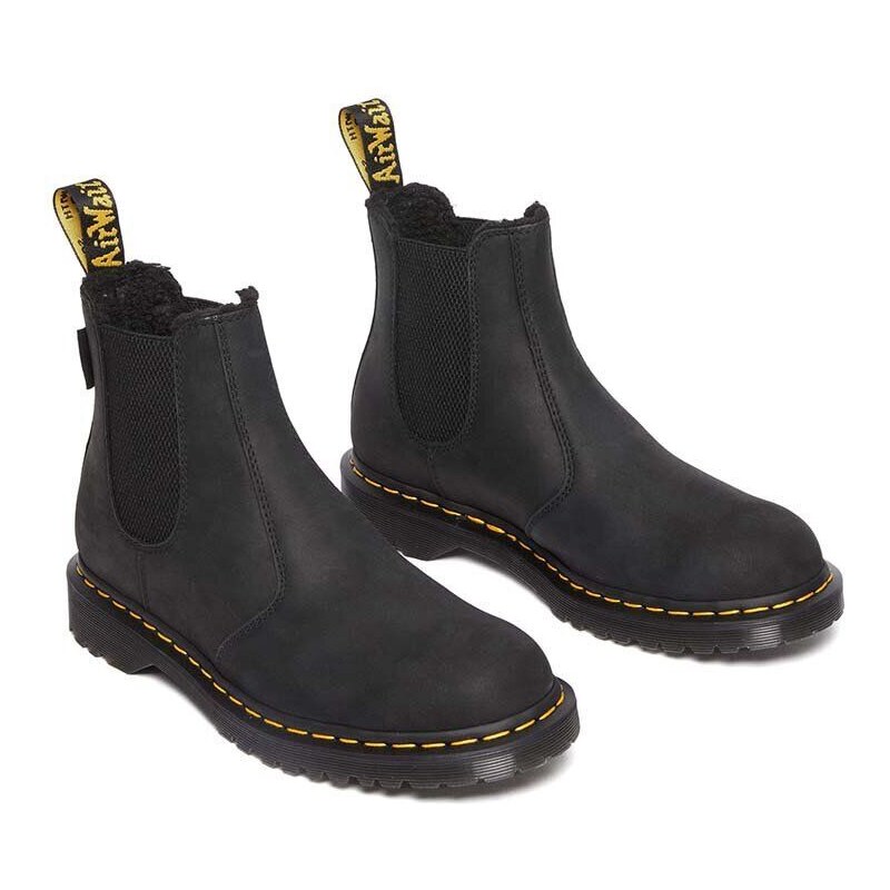 Dr. Martens buty zimowe skórzane 2976 męskie kolor czarny DM31144001