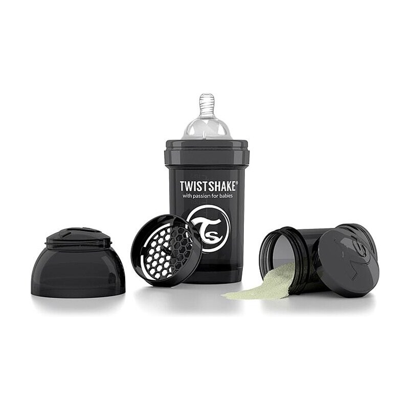 Twistshake 5-częściowy zestaw dziecięcy w kolorze czarnym - 180 ml