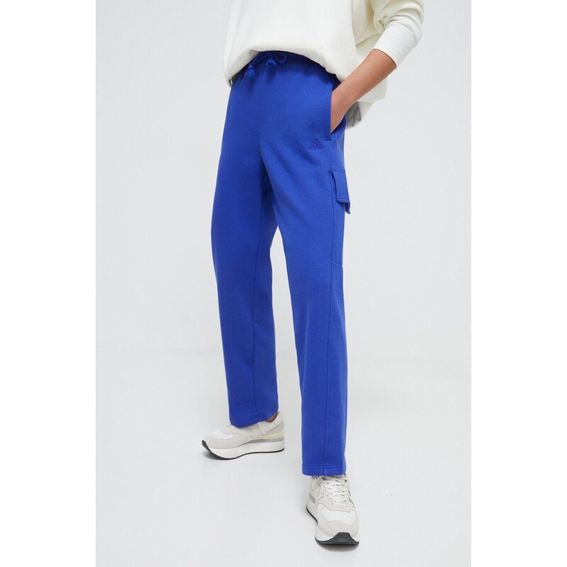 adidas spodnie dresowe kolor niebieski gładkie IW1219