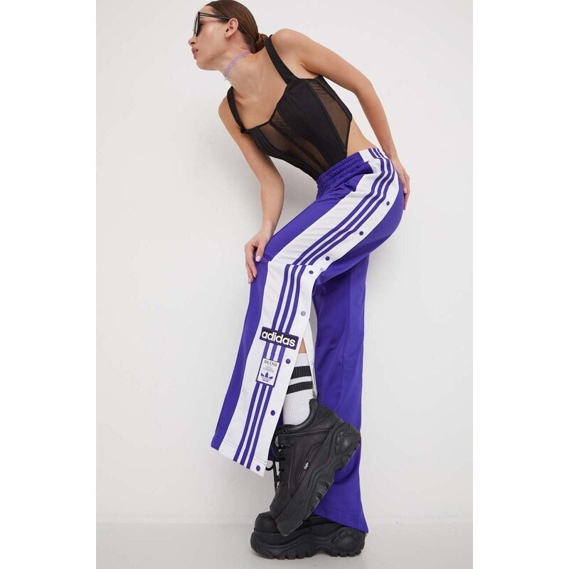 adidas Originals spodnie dresowe kolor fioletowy z aplikacją IP0624