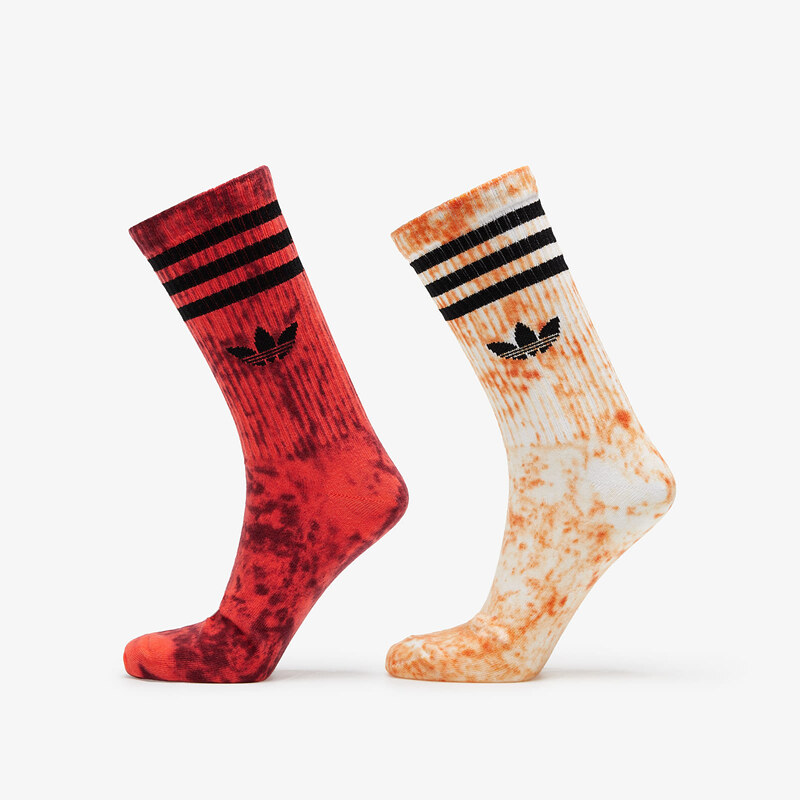 adidas Originals Męskie skarpety adidas Tie Dye Socks 2-Pack White/ Orange/ Bright Red