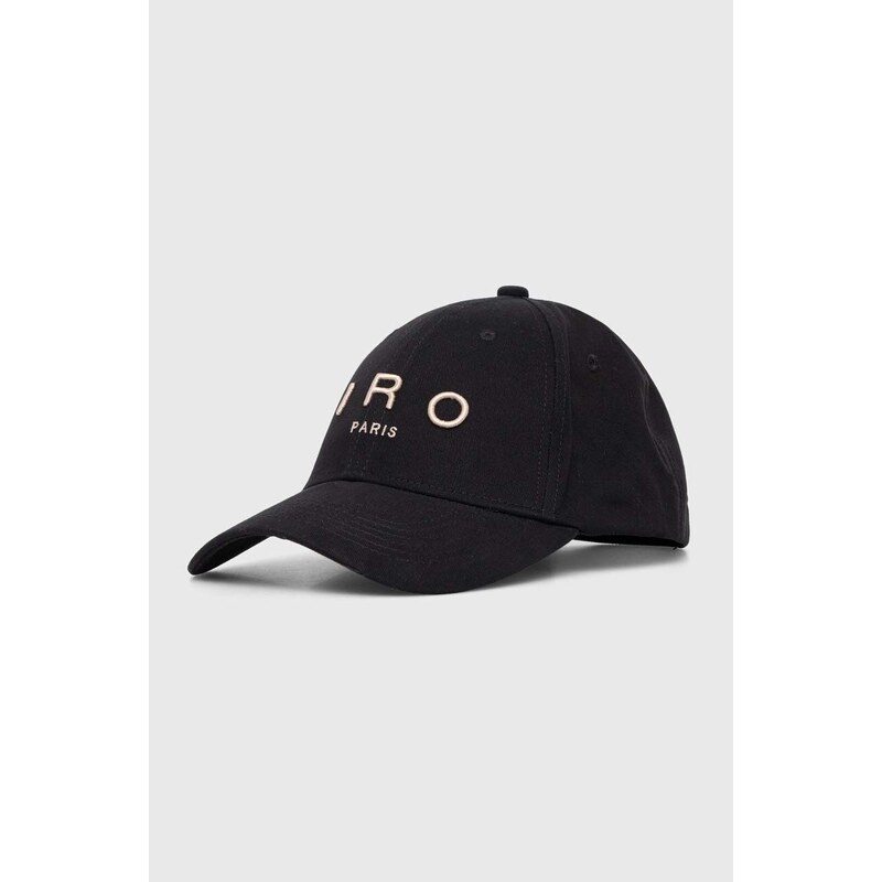 IRO czapka z daszkiem bawełniana kolor czarny