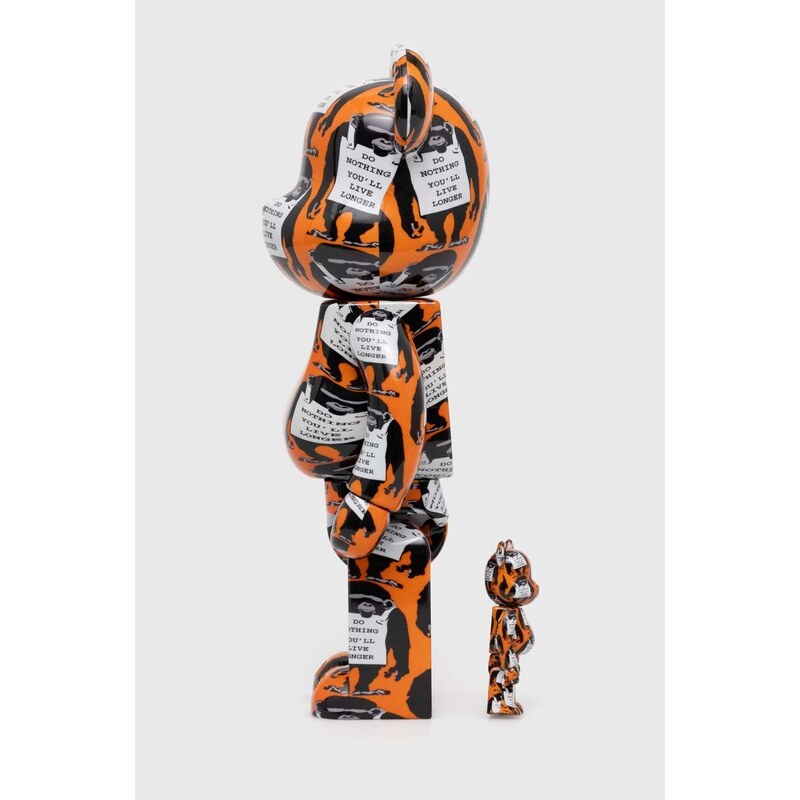 Medicom Toy figurka dekoracyjna Be@rbrick Monkey Sign Orange 100% & 400% 2-pack