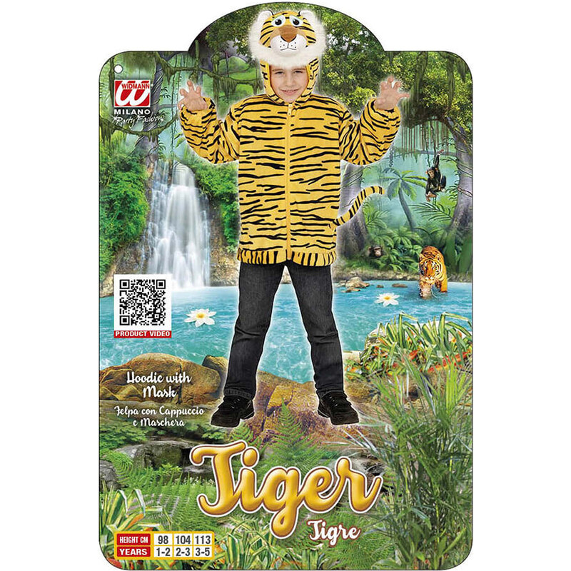 Carnival Party Góra kostiumowa "Tiger" w kolorze żółtym