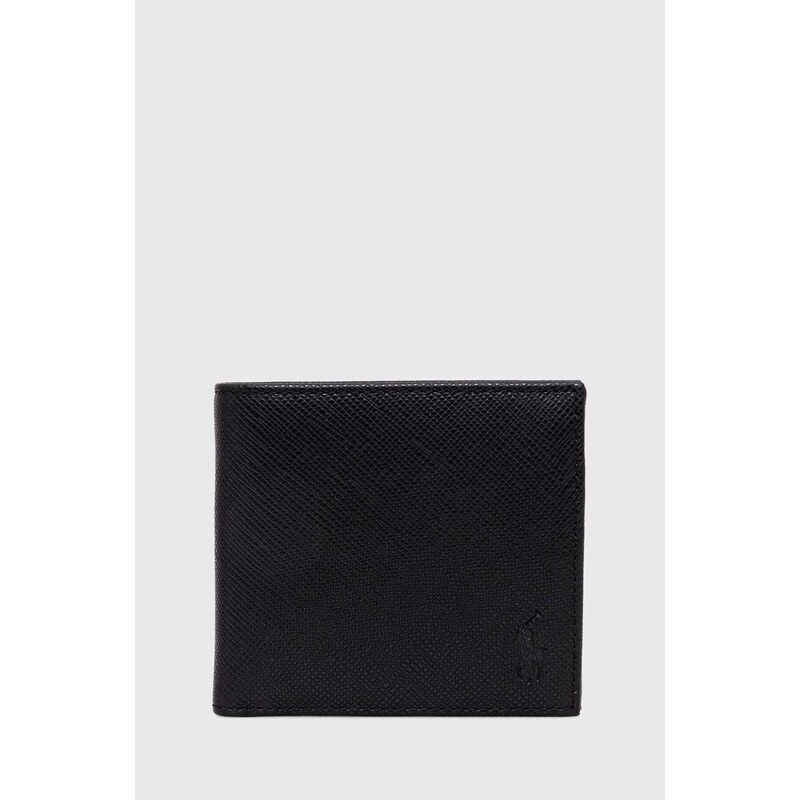 Polo Ralph Lauren portfel skórzany męski kolor czarny 405931675