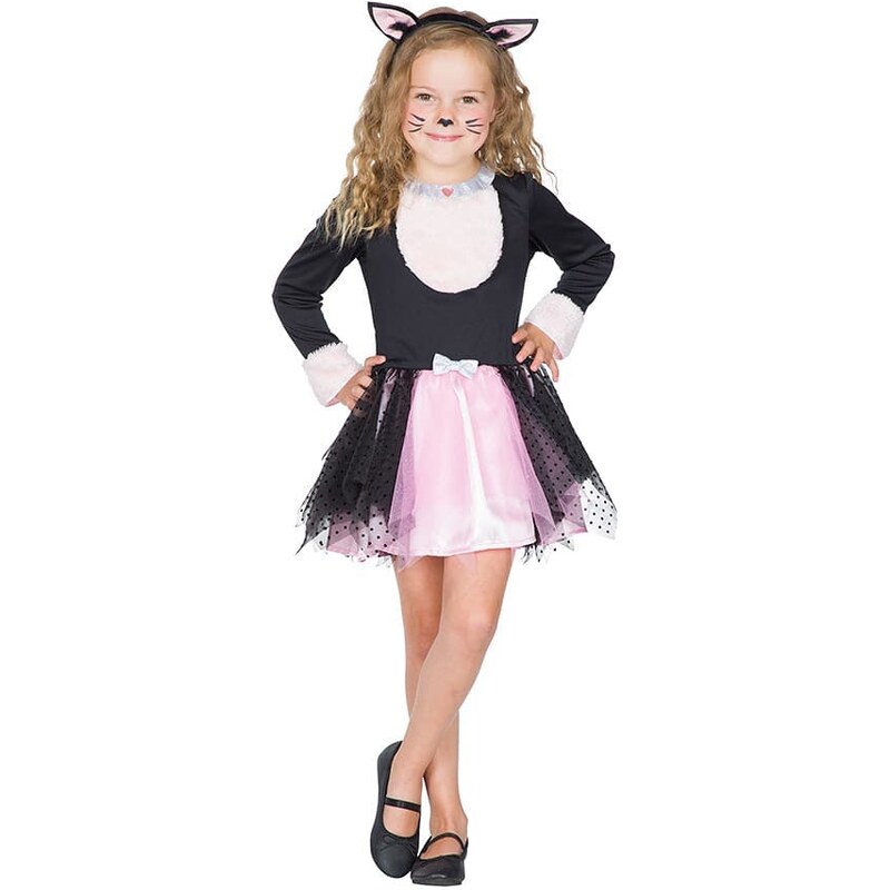 Party x People 2-częściowy kostium "Kitten" w kolorze jasnoróżowo-czarnym