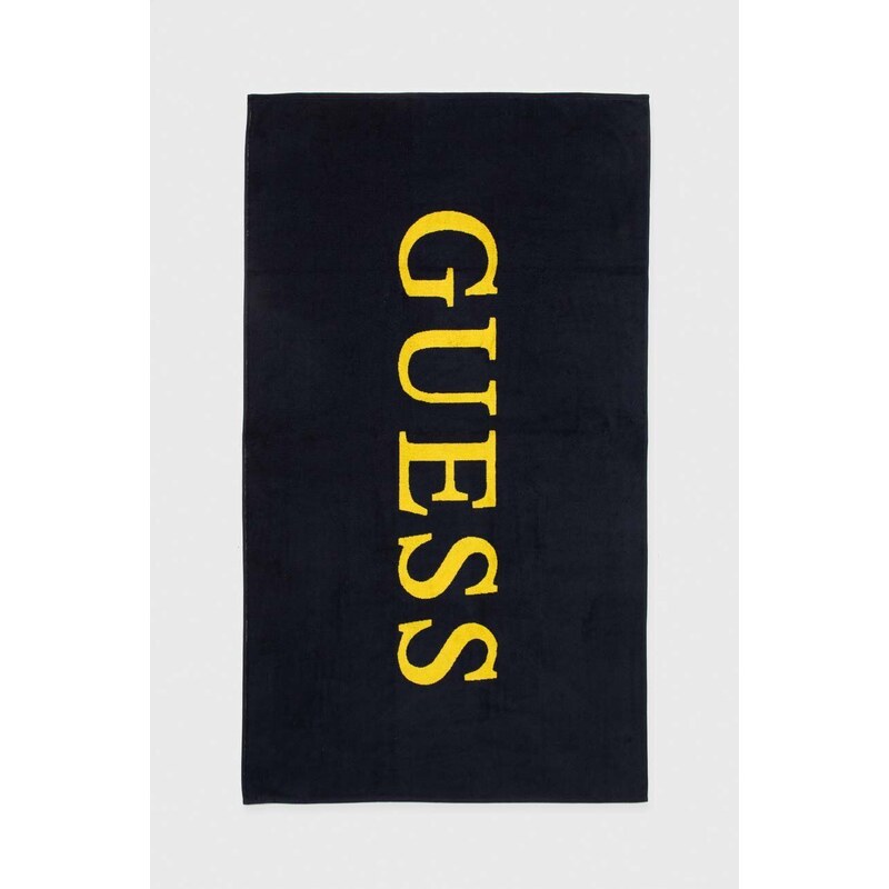 Guess ręcznik bawełniany kolor granatowy E4GZ04 SG00P