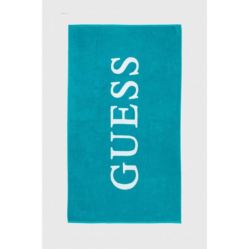 Guess ręcznik bawełniany kolor niebieski E4GZ04 SG00P