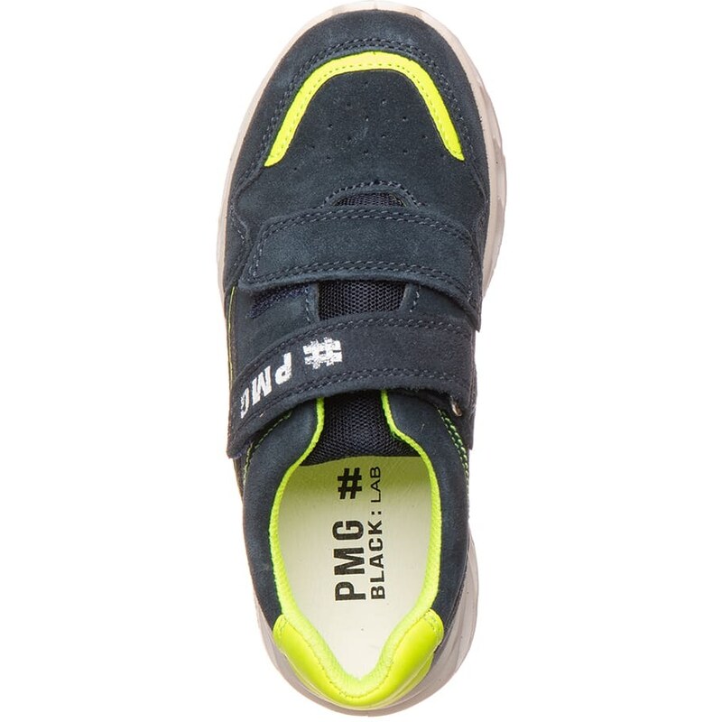 Primigi Skórzane sneakersy w kolorze granatowo-żółtym