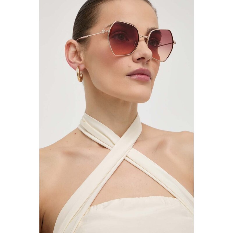 Vivienne Westwood okulary przeciwsłoneczne damskie kolor beżowy VW702345757