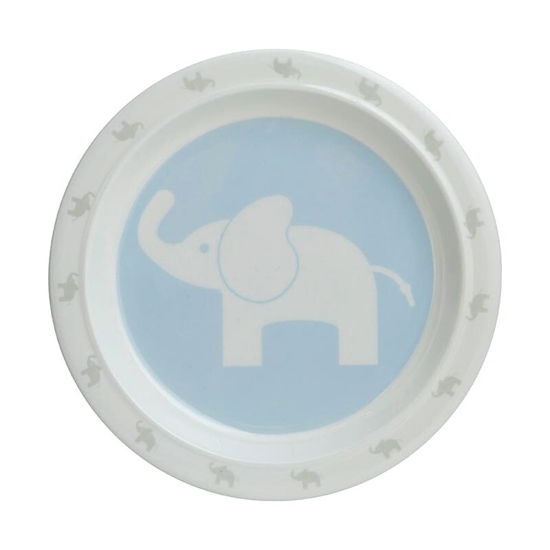 Rätt Start Talerz "Elephant" w kolorze błękitno-białym - Ø 21,8 cm