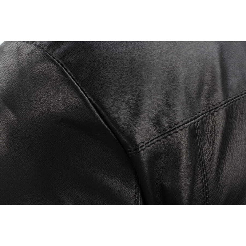 KUBI450 - męska kurtka skórzana w typie kurtki przejściowej DORJAN