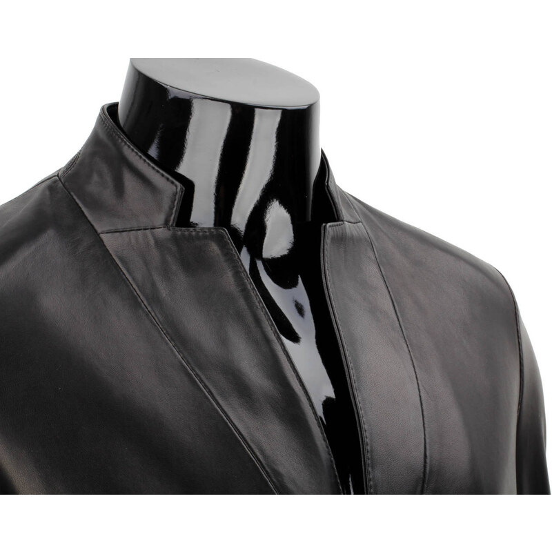 JSZ450 - Elegancka kurtka męska czarna do garnituru DORJAN