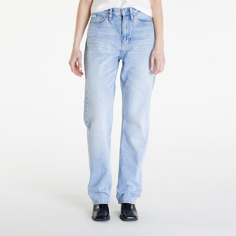 Damskie dżinsy Calvin Klein Jeans High Rise Straight Jeans Denim Light