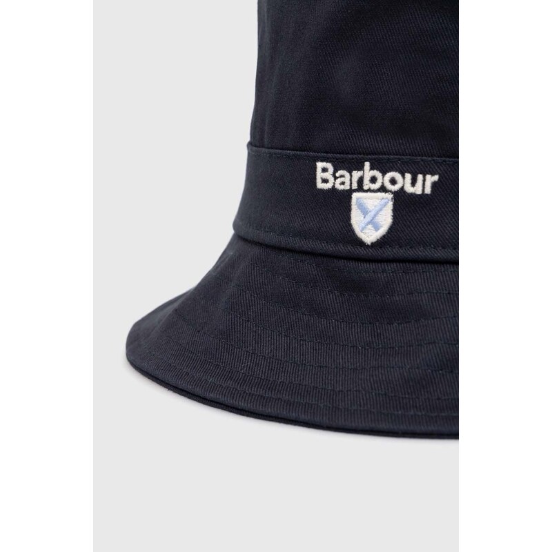 Barbour kapelusz bawełniany Cascade Bucket Hat kolor granatowy bawełniany MHA0615