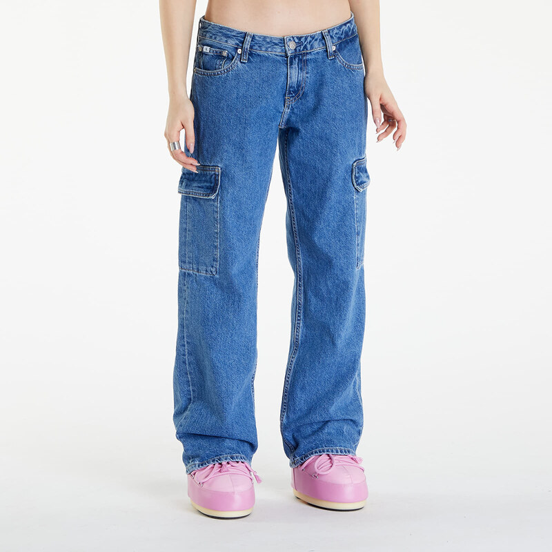 Spodnie cargo dla kobiet Calvin Klein Jeans Extreme Low Rise Baggy Jeans Denim Medium