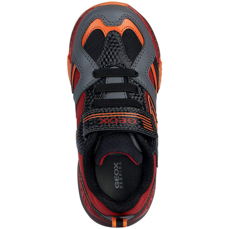 Geox Sneakersy "Bayonyc" w kolorze czarno-pomarańczowym