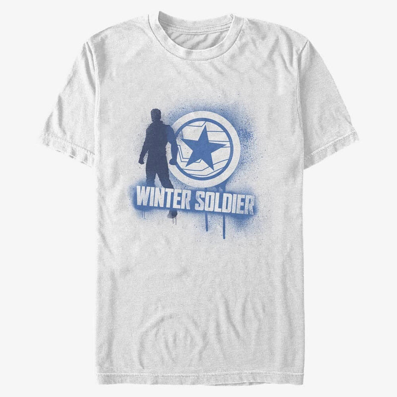 Koszulka męska Merch Marvel The Falcon and the Winter Soldier - WINTER SOLDIER SPRAY PAINT Unisex T-Shirt White