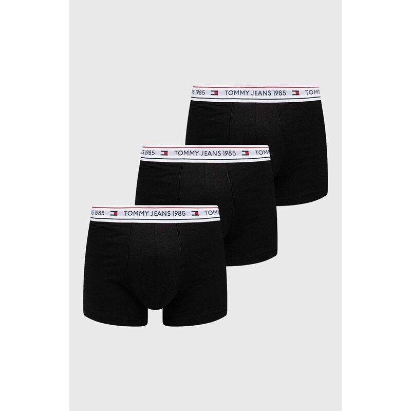 Tommy Jeans bokserki 3-pack męskie kolor czarny UM0UM03160
