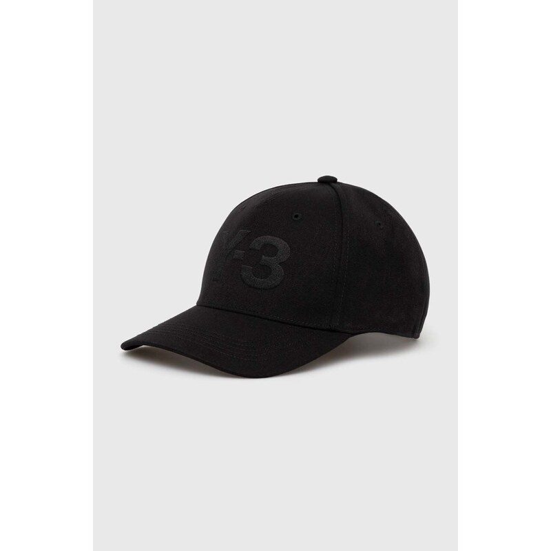 Y-3 czapka z daszkiem Logo Cap kolor czarny z aplikacją IY0104