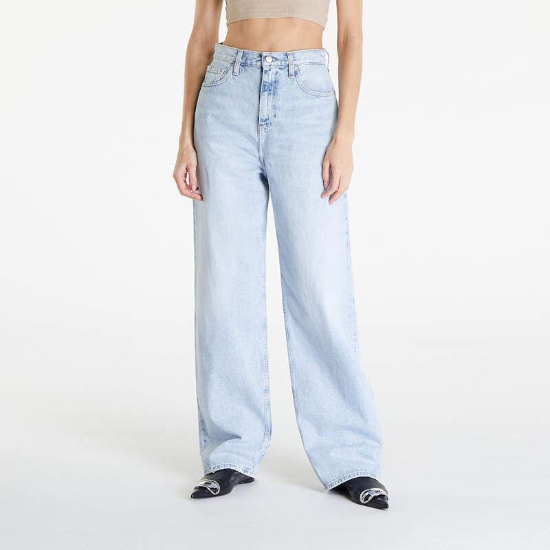 Damskie dżinsy Calvin Klein Jeans High Rise Relaxed Coated Jeans Denim Light