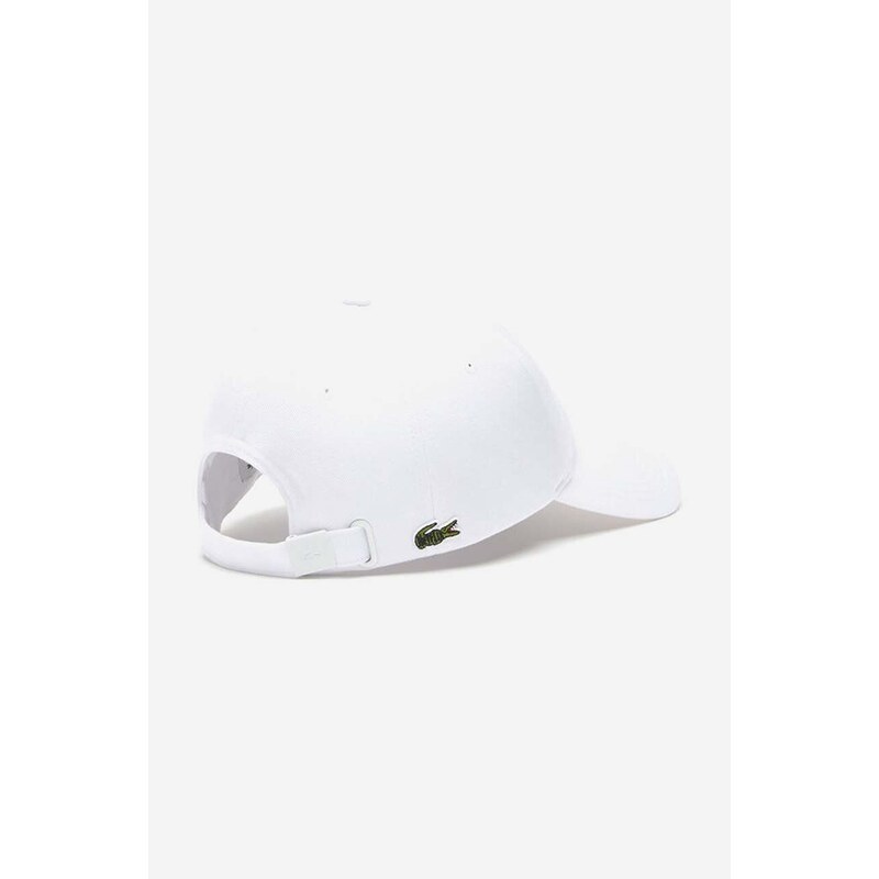 Lacoste czapka bawełniana x Netflix kolor biały z aplikacją RK7743-VIQ