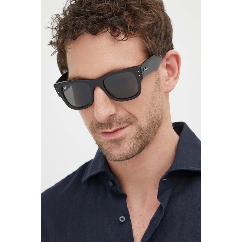 Ray-Ban okulary przeciwsłoneczne MEGA WAYFARER kolor czarny 0RB0840S