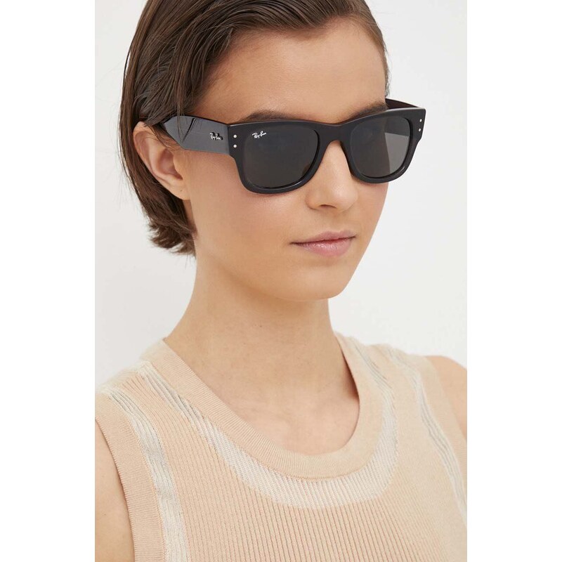 Ray-Ban okulary przeciwsłoneczne MEGA WAYFARER kolor czarny 0RB0840S